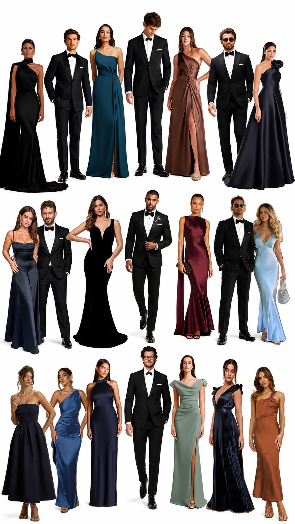 Evening reception — Gowns & Tuxedos